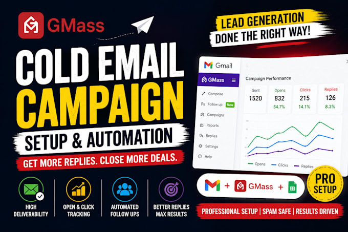 setup gmass cold email campaign automation for lead generation