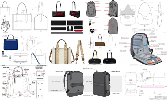 design professional handbag backpack duffle bag wallets, luggage and tech pack