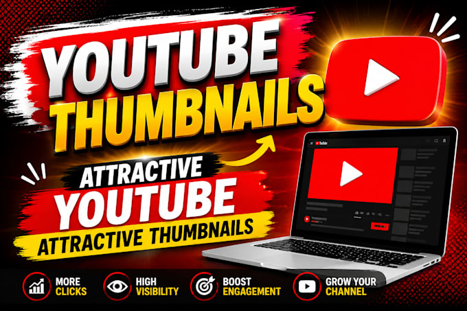 create attractive and costum youtube thubmnails