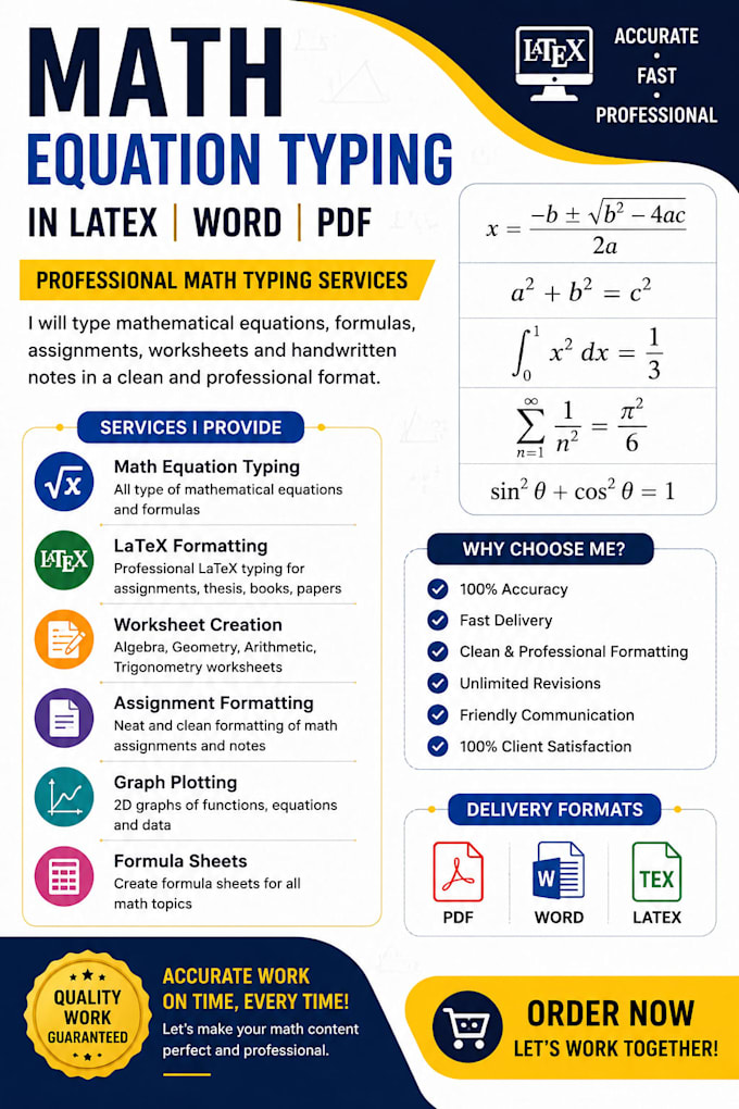 type mathematical equations and formulas in latex