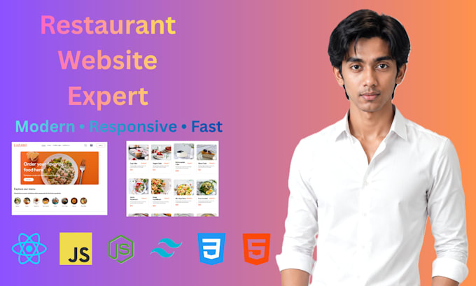 build a modern restaurant or food ordering website