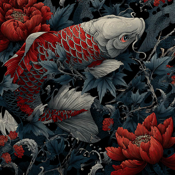 create japanese or oriental tattoo design for you