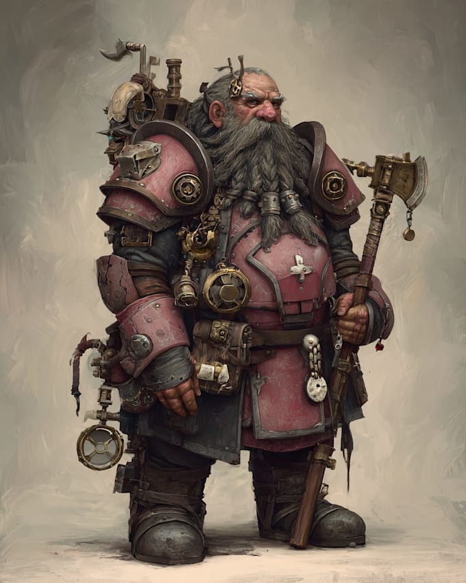 paint grimdark sci fi warrior warhammer 40k character illustrations