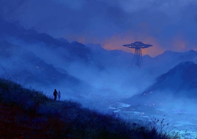 create  sci fi concept scene