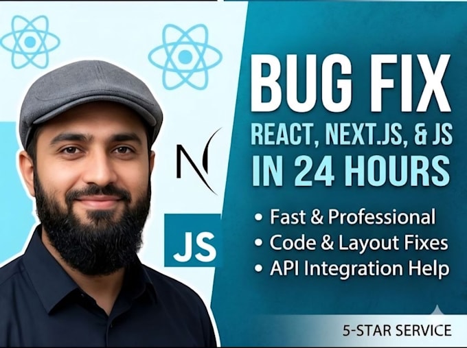 fix react nextjs and javascript bugs in 24 hours