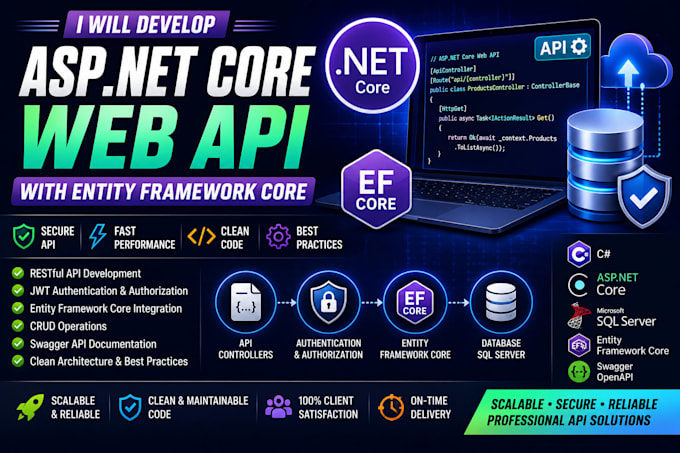 develop asp net core web API with entity framework
