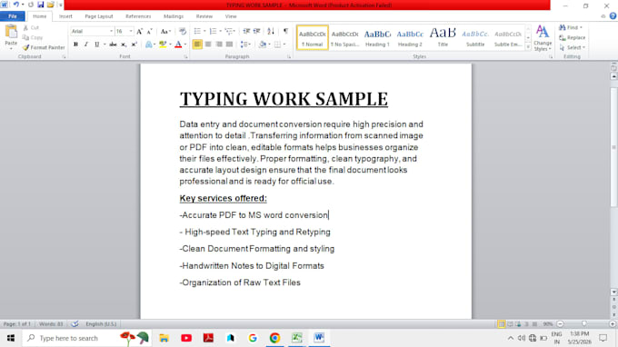 do fast typing work , handwritten notes to word and copy paste work
