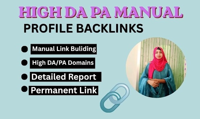 build high authority SEO profile backlinks manually