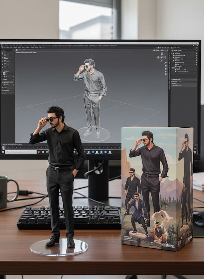 do 3d character modeling and figurine design