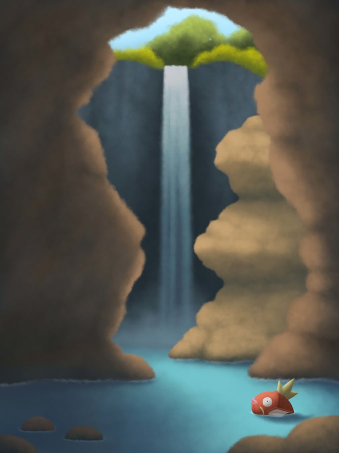 draw a landscape painting