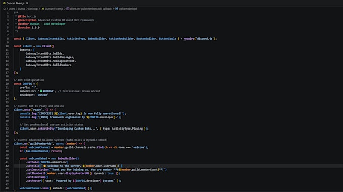 create a custom discord bot