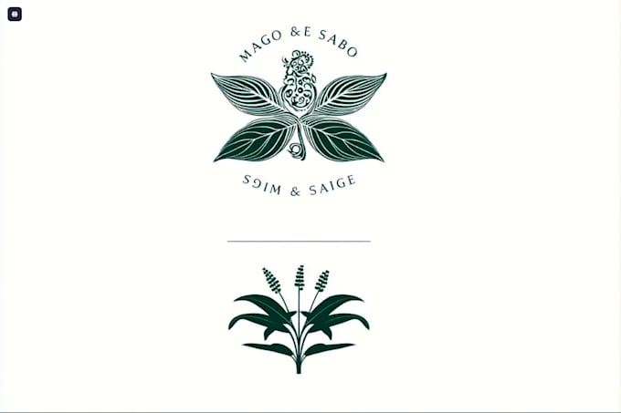 create hand drawn botanical floral logo design