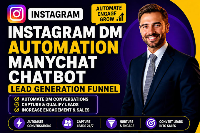 instagram dm automation, manychat chatbot, lead generation funnel