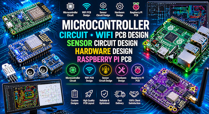 program esp32, do schematic and pcb design and circuit design