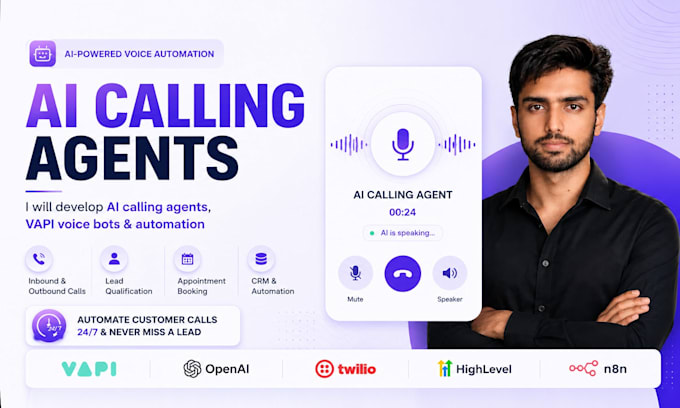 build ai voice agents, vapi calling bots and ai automation