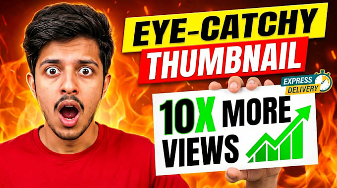 design amazing 2k youtube thumbnail that attract viewers