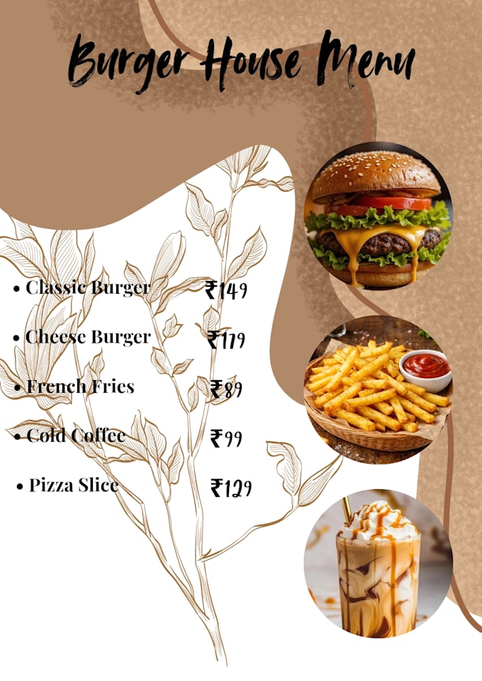 design professional restaurant menu in canva