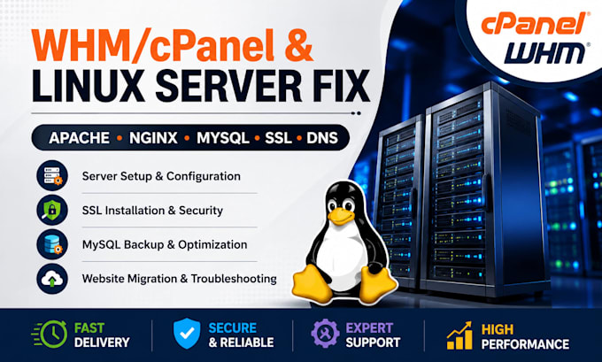 fix whm cpanel apache nginx mysql and linux server issues