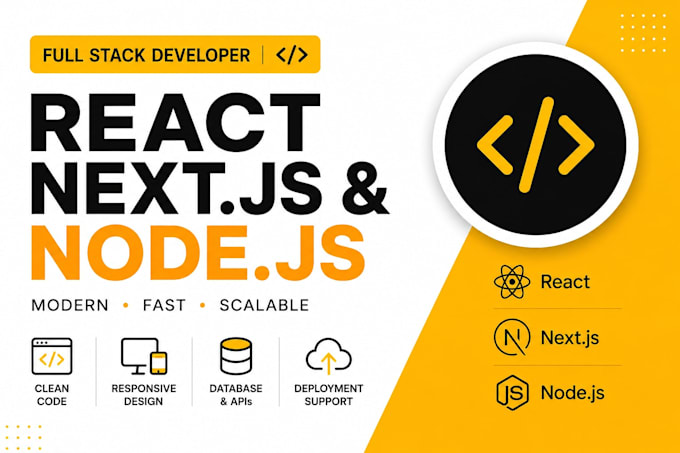 build modern react, next js, and node js web app