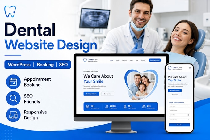 create a modern dental clinic website with wordpress