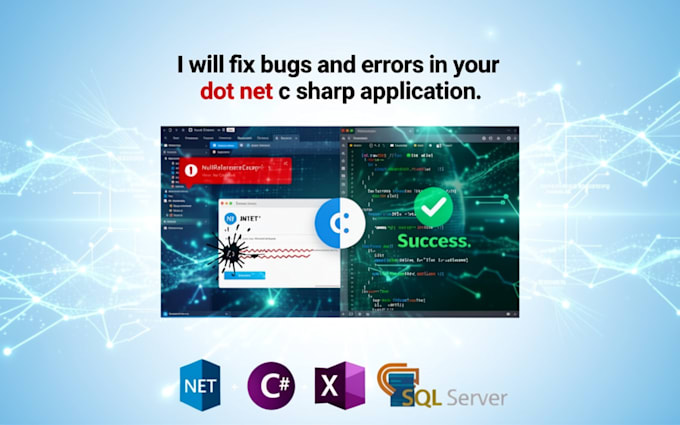 fix bugs and errors in your dot net c sharp application