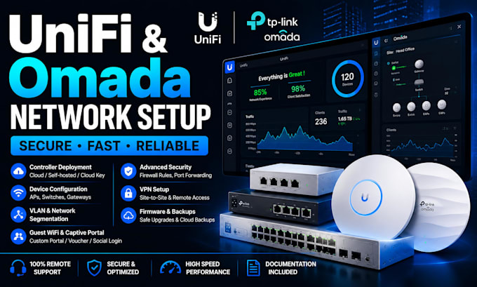 setup and configure your unifi or omada wifi network