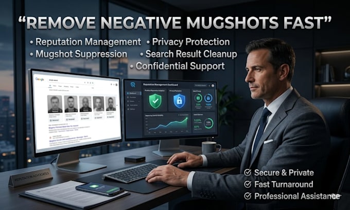 remove mugshots and negative links from google search