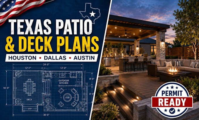 design texas swimming pool patio and deck permit drawing plans