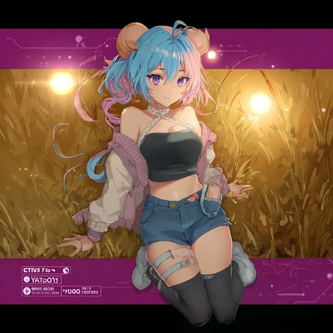 draw anime inspired original character artwork