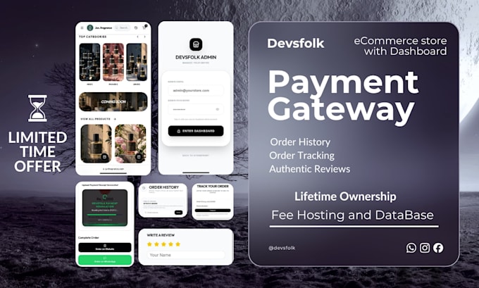 create a complete ecommerce website with admin dashboard