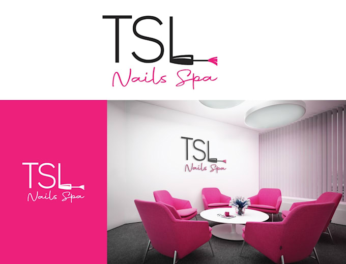 do modern nail salon logo design with elegant style