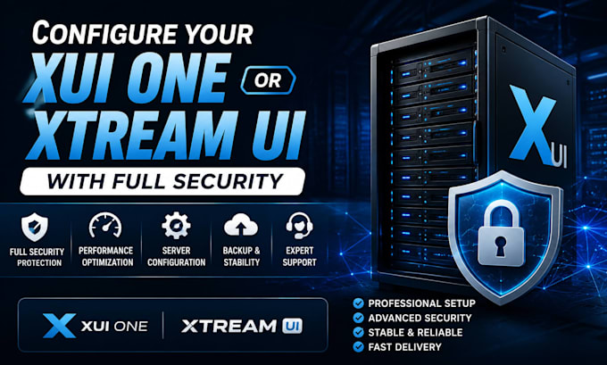 configure your server  xui one xtream ui with full security