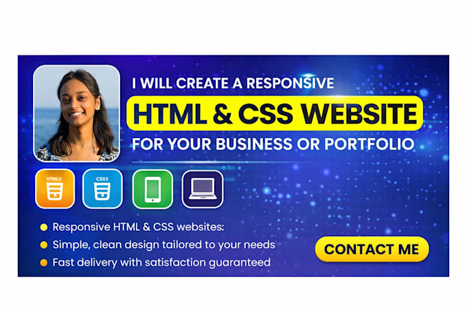 create a responsive HTML CSS website
