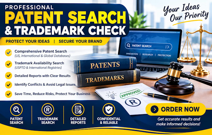 do professional patent search and trademark check