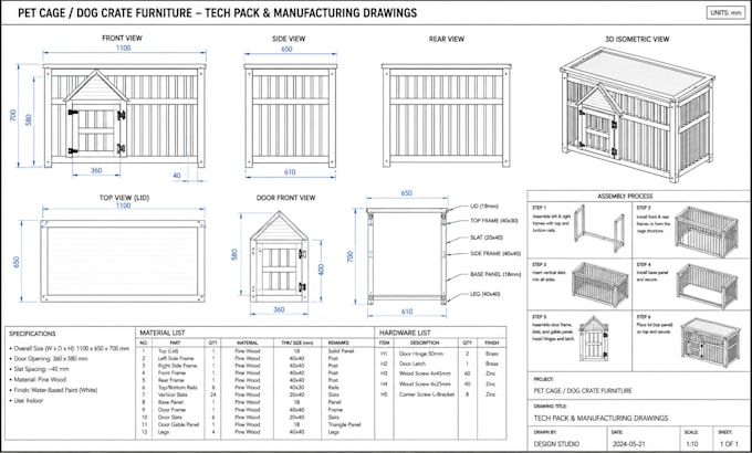 create 3d product design for pet accessories, pet feeder, pet cage design
