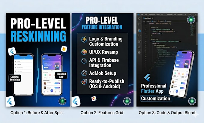 reskin and customize your flutter mobile app