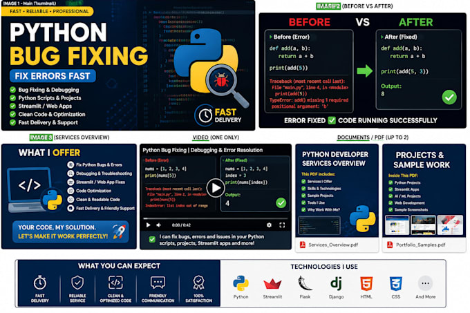 fix the bugs in python