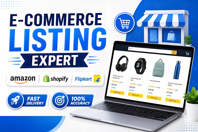 do ecommerce product listing on amazon, flipkart, shopify