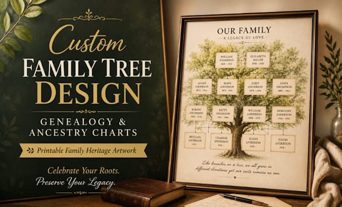 create a professional ancestry family tree design