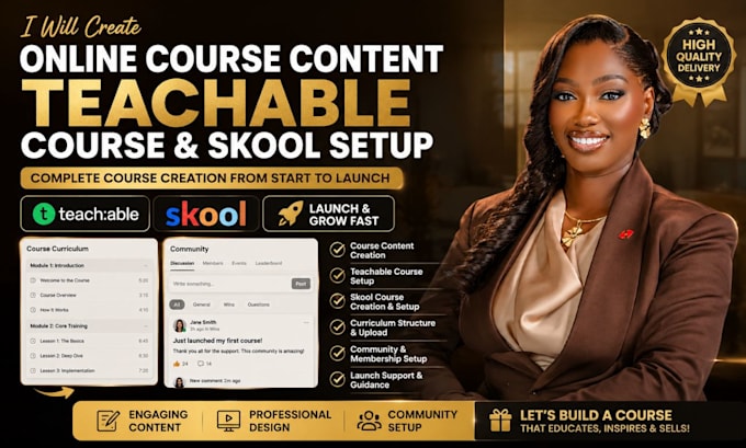 create online course content teachable course skool course creation skool setup