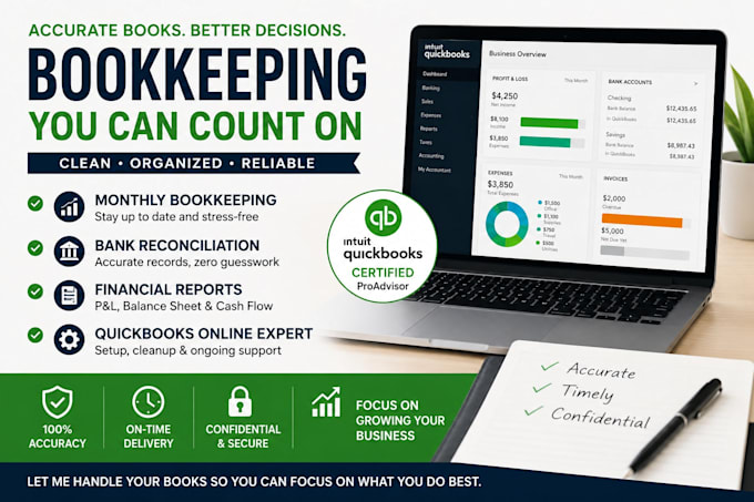 do monthly bookkeeping and financial reporting