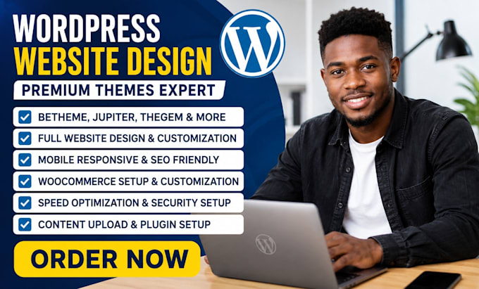 develop high value website using betheme, jupiter, thegem etc wordpress theme