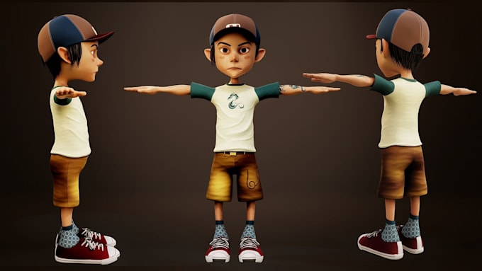 do 3d low poly modeling,character rigging,animation in blender and maya for you