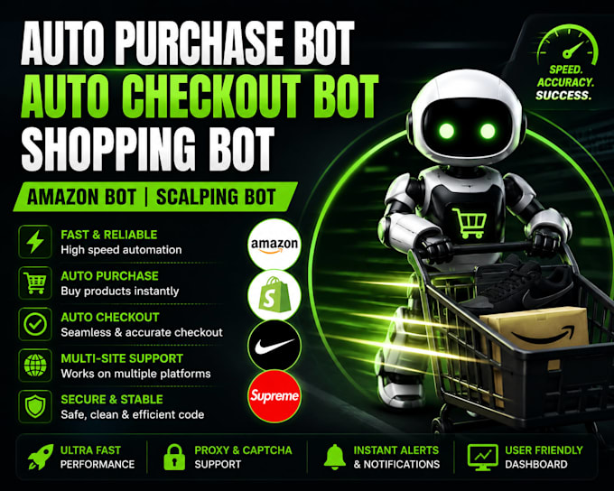 do auto purchase bot, auto checkout bot, scalping bot, amazon bot, pokemon bot