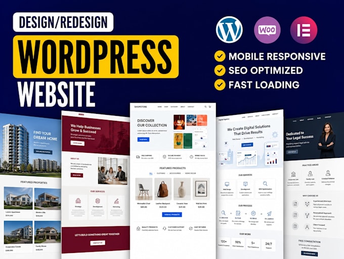design wordpress website for business website and company website