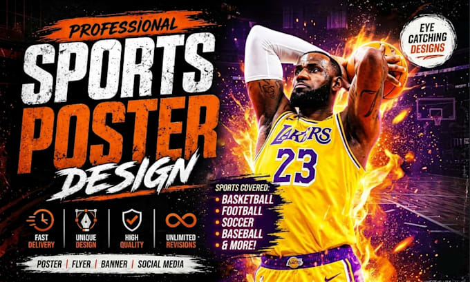 design sports flyer football basketball flyer poster banner social media NFL nba