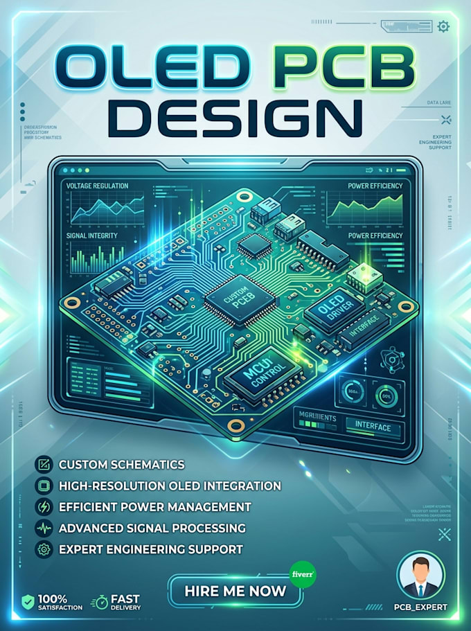 create custom oled pcb for efficient power management