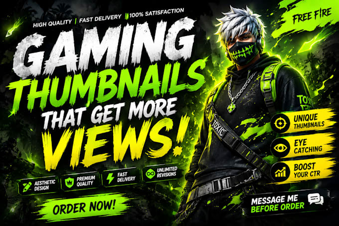 create aesthetic gaming thumbnails for youtube