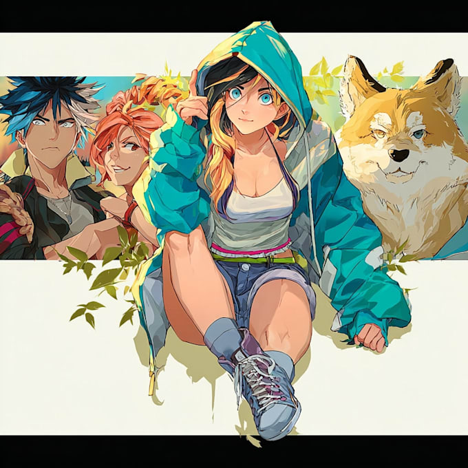 make aesthetic anime couple and matching icon artwork