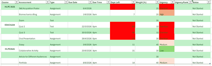 fix or make you an excel spreadsheet